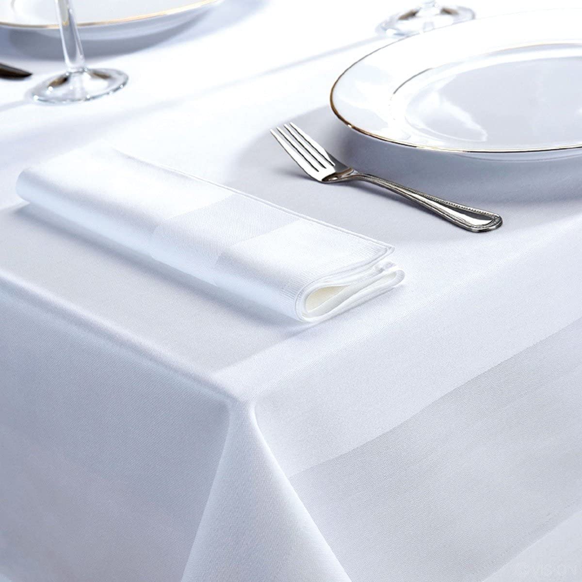 Madrid 100% Cotton Satin Band Table Cover