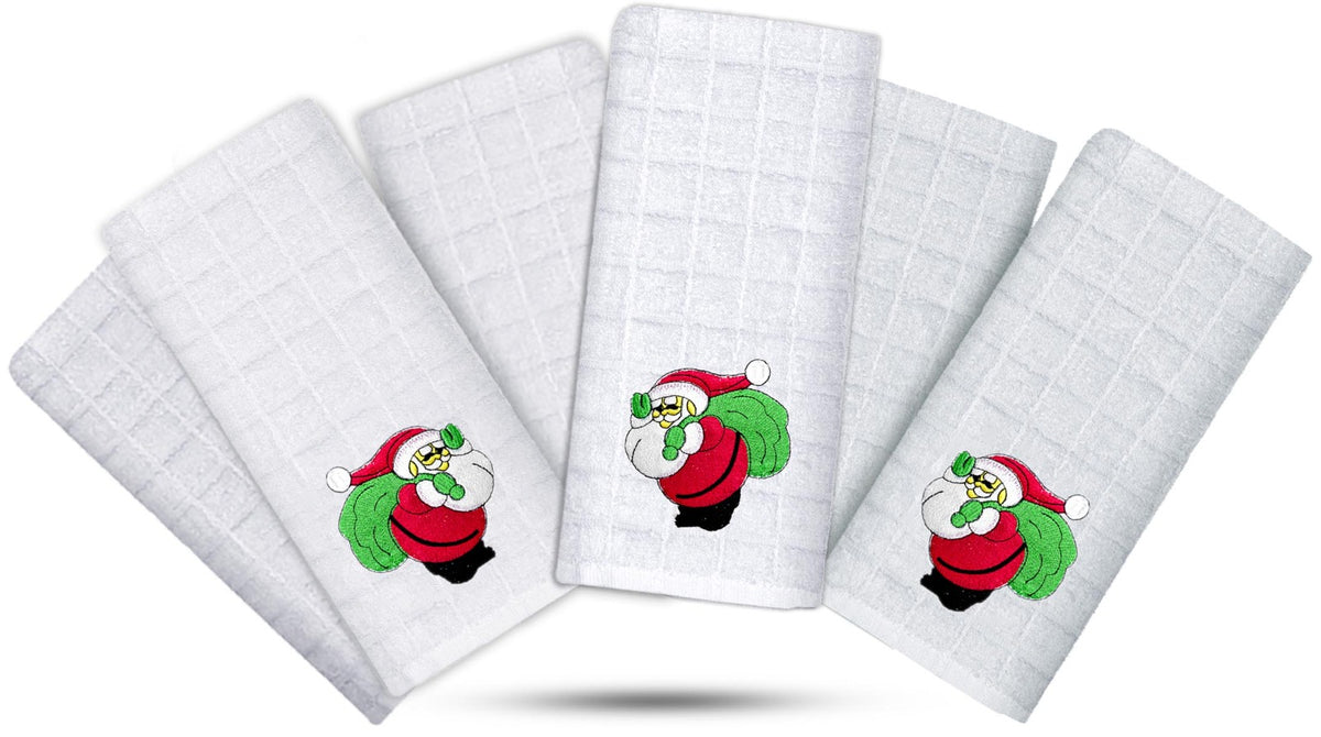 100% Cotton Embroidered Christmas Towels