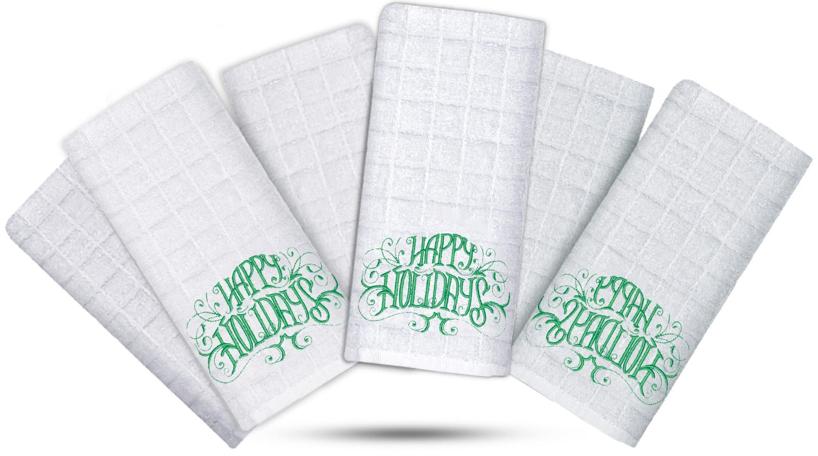 100% Cotton Embroidered Christmas Towels