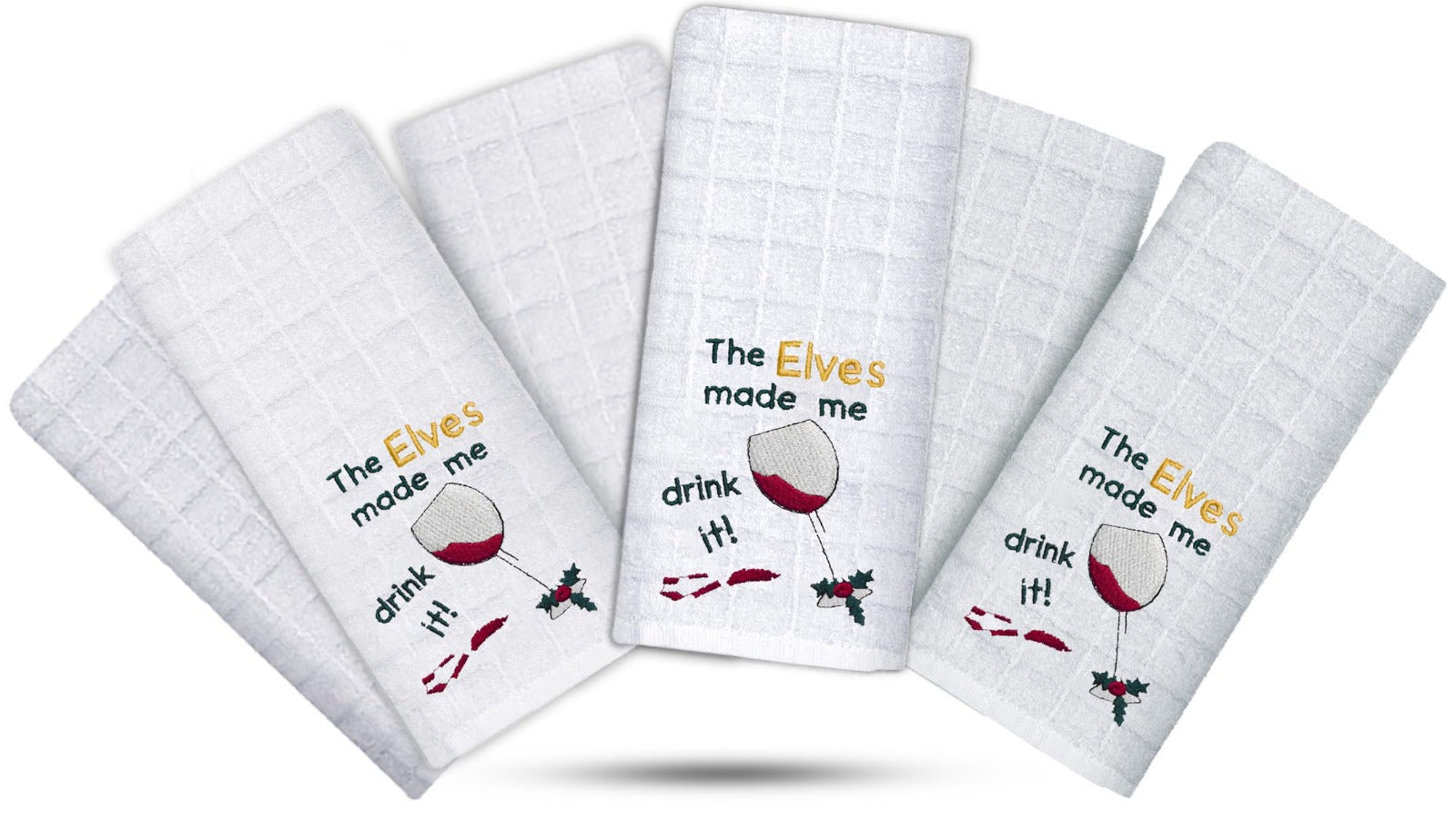 100% Cotton Embroidered Christmas Towels