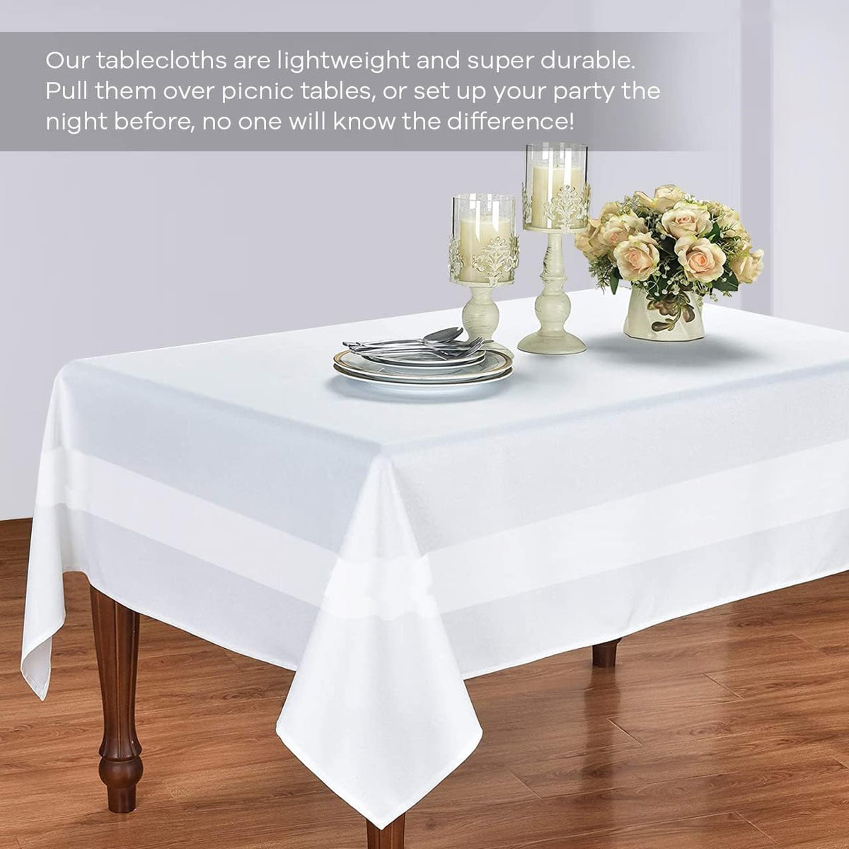 Madrid 100% Cotton Satin Band Table Cover