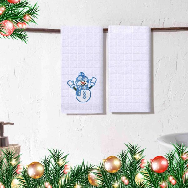 100% Cotton Embroidered Christmas Towels - Image 3
