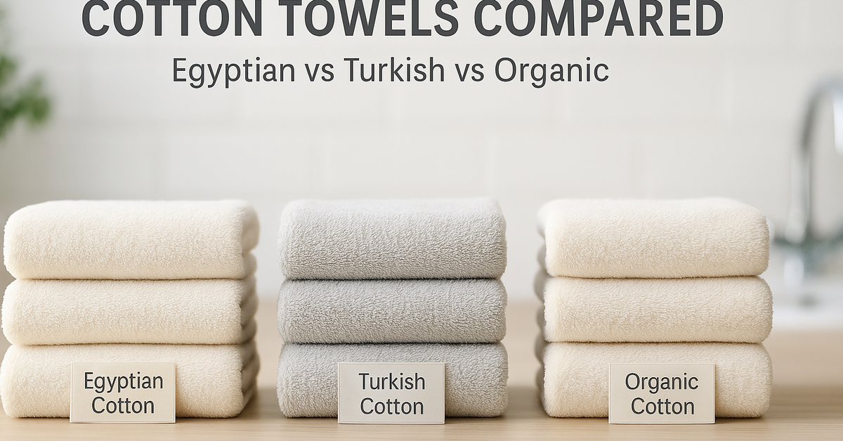 Meta Description: Not all cotton towels are the same. Learn the difference between Egyptian, Turkish, and organic cotton towels and discover which one fits your home best.