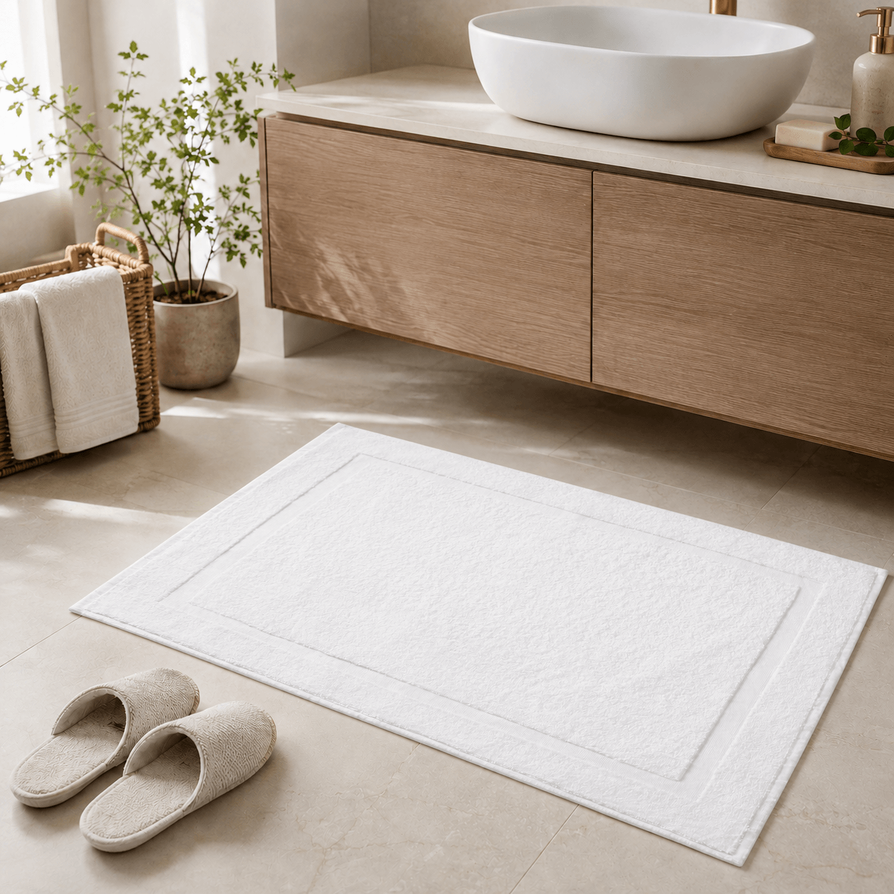 Picture Frame 100% Egyptian Cotton Bath Mat