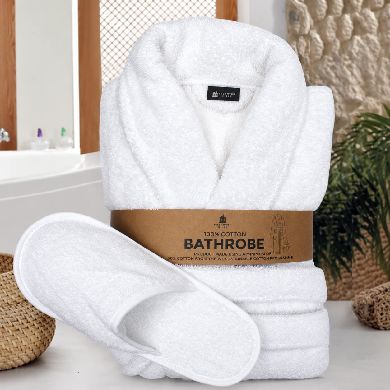 Majorca 100% Egyptian Cotton Unisex Terry Bathrobe - Image 7