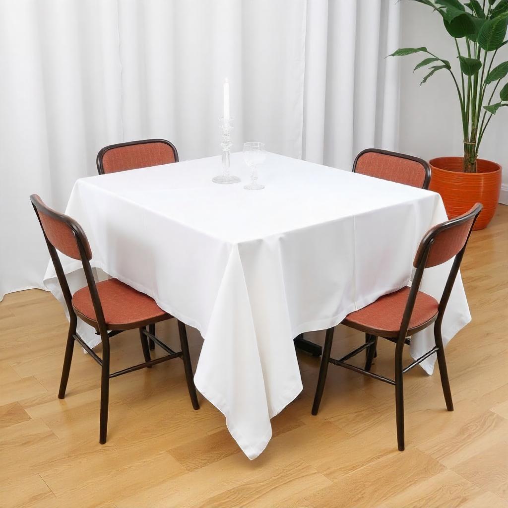 Valencia 100% Cotton THMILLS Plain Square Table Cloth - Image 5