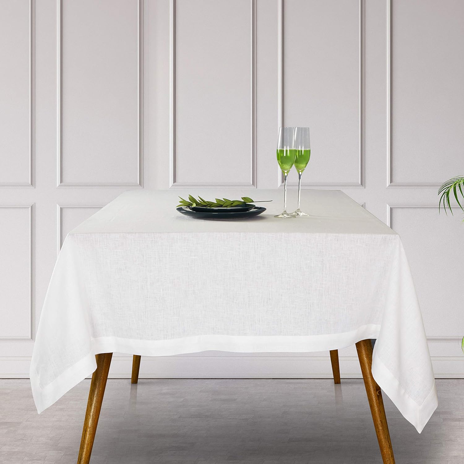 Valencia 100% Cotton THMILLS Plain Square Table Cloth - Image 3