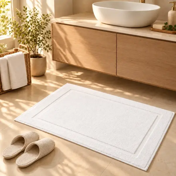 Picture Frame Cotton Bath Mat 700 GSM