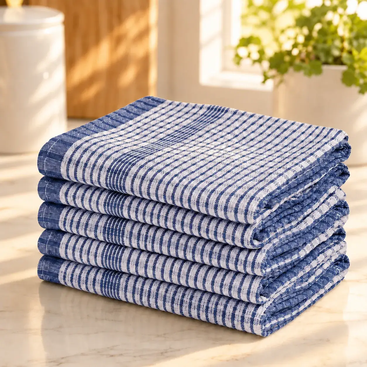 Rich Absorbent Cotton Kitchen Tea Towels - Image 5