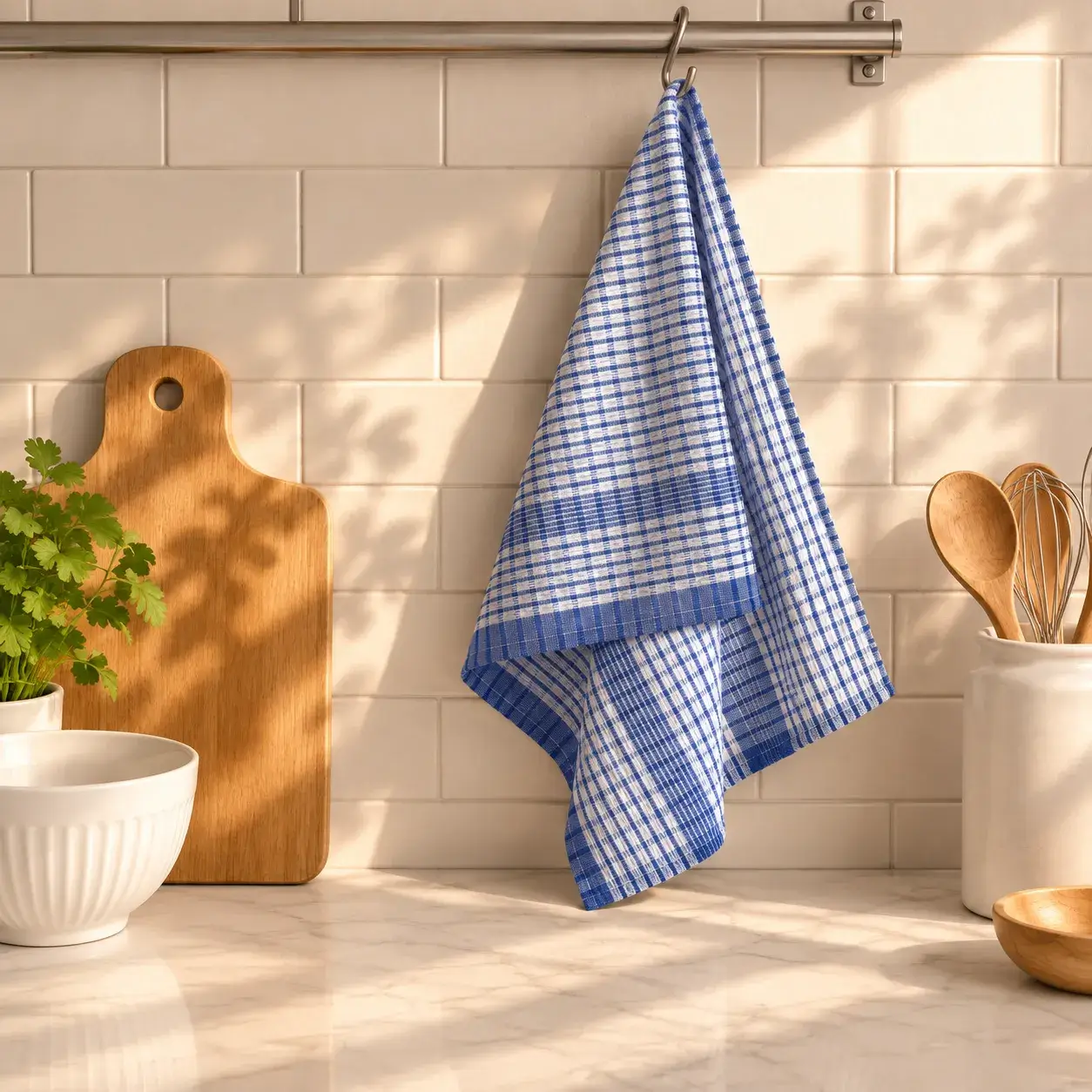 Rich Absorbent Cotton Kitchen Tea Towels - Image 2