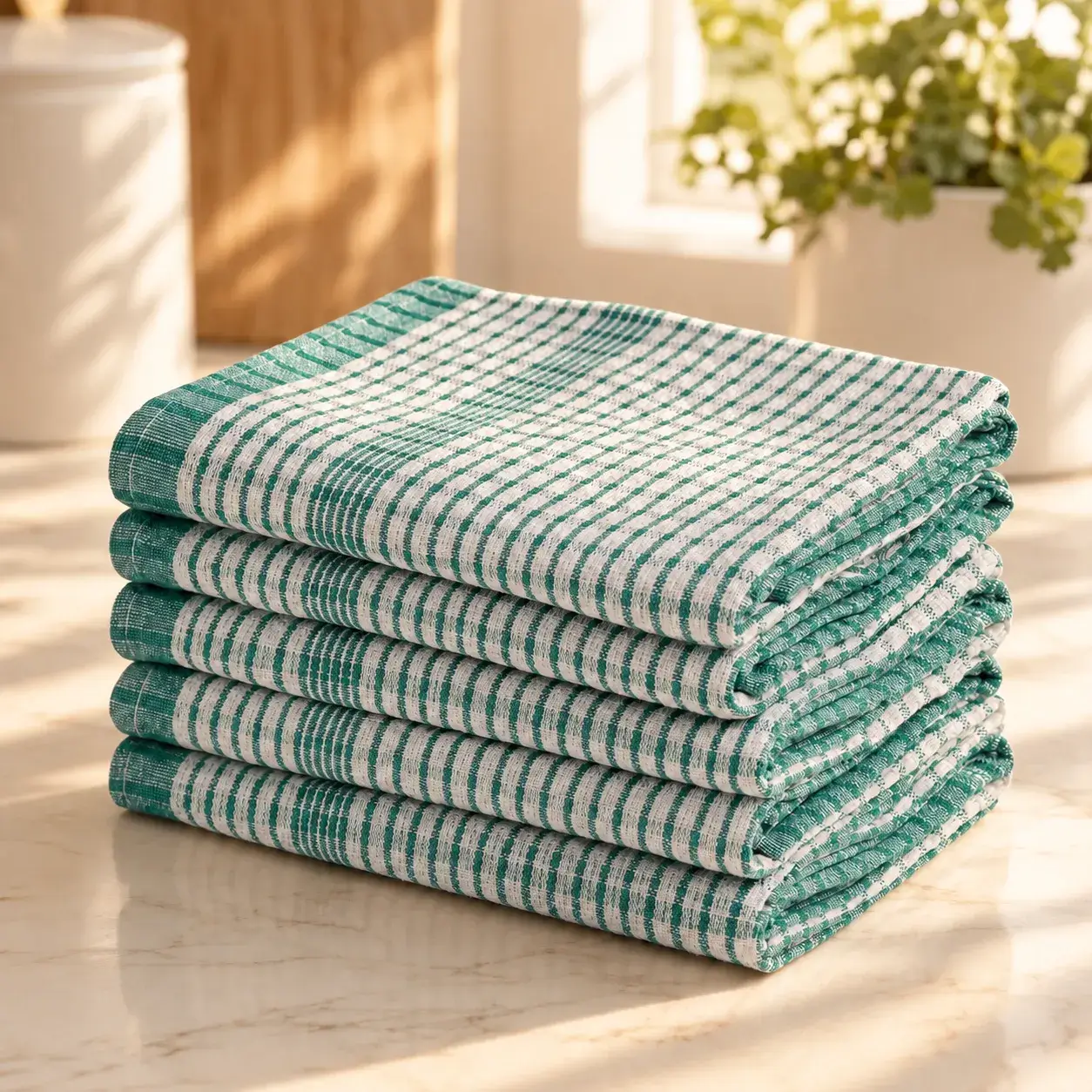 Rich Absorbent Cotton Kitchen Tea Towels - Image 6