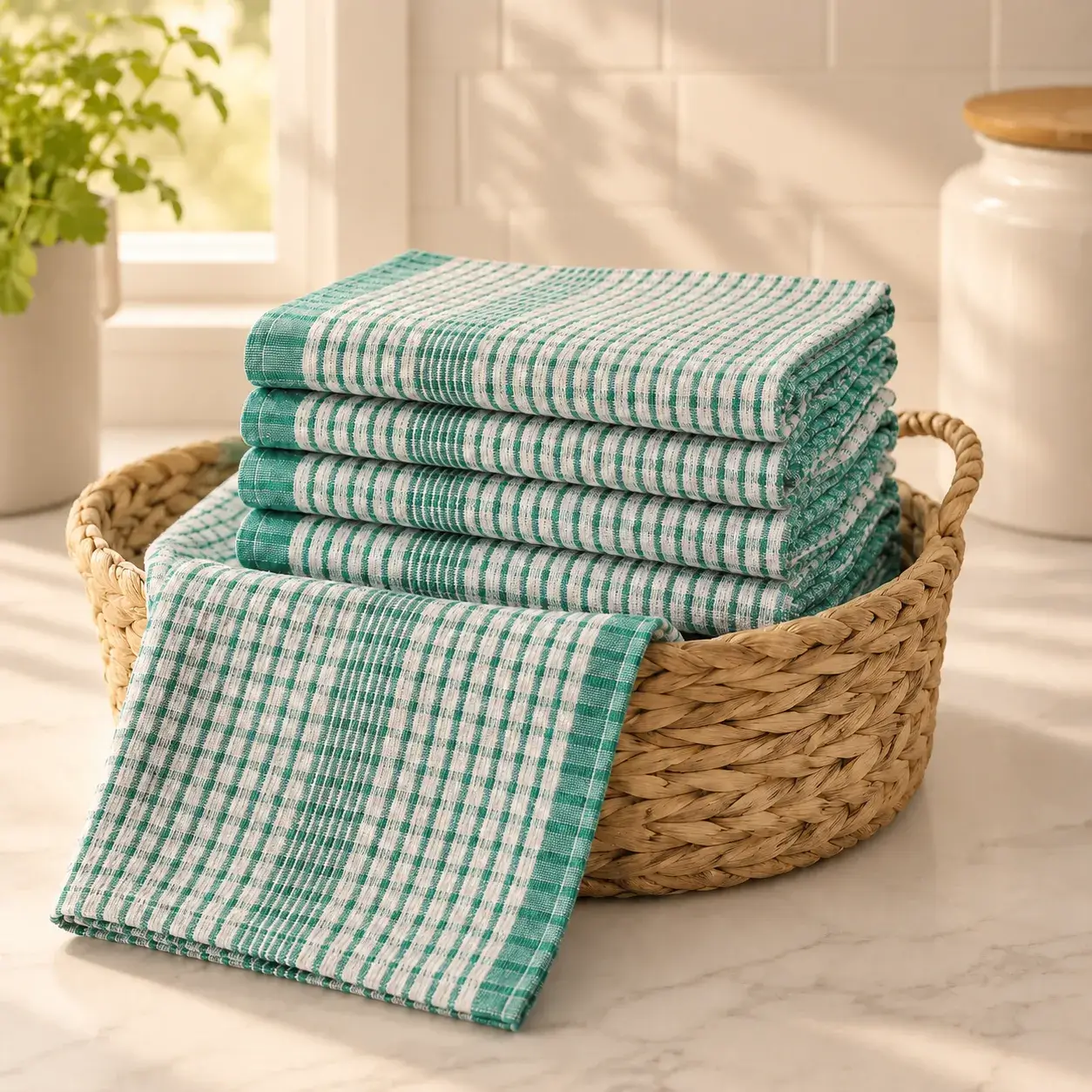 Rich Absorbent Cotton Kitchen Tea Towels - Image 9