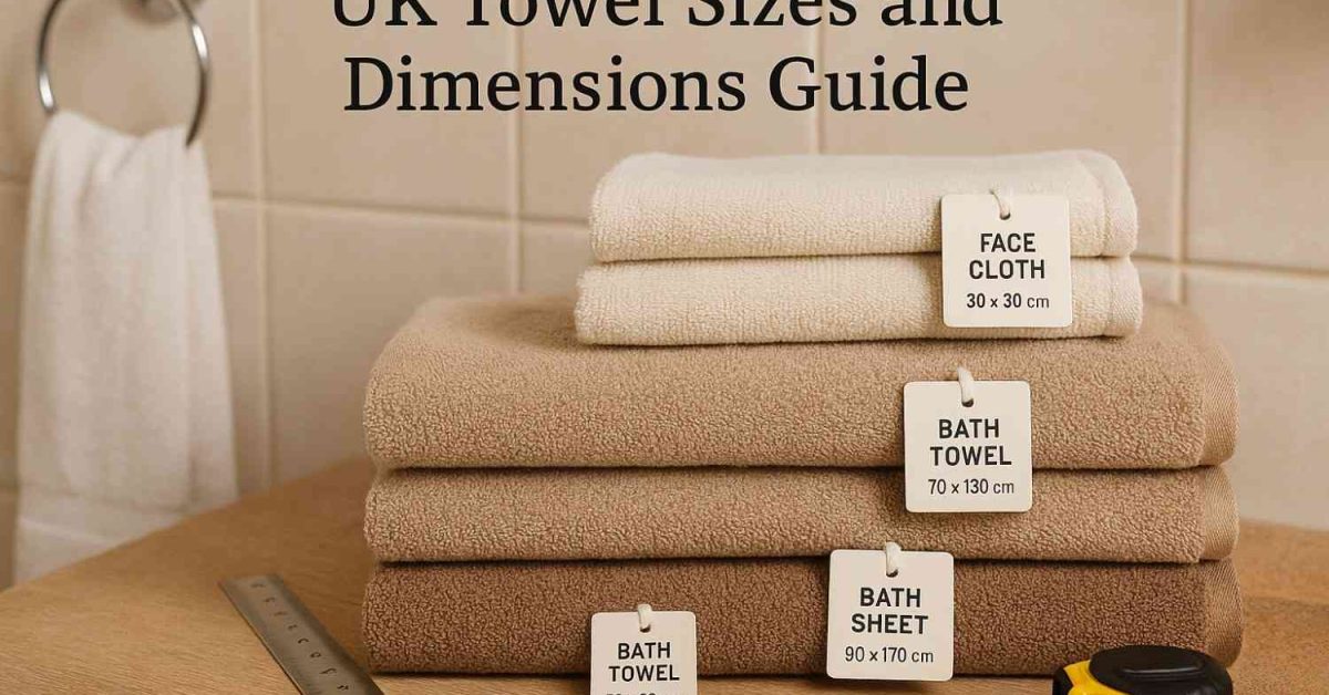 Meta Description: Learn standard UK towel sizes and dimensions. See hand towel size, bath towel sizes UK, bath sheets, face cloths, and bath mats. Get a simple guide to choose the best towel for your bathroom.